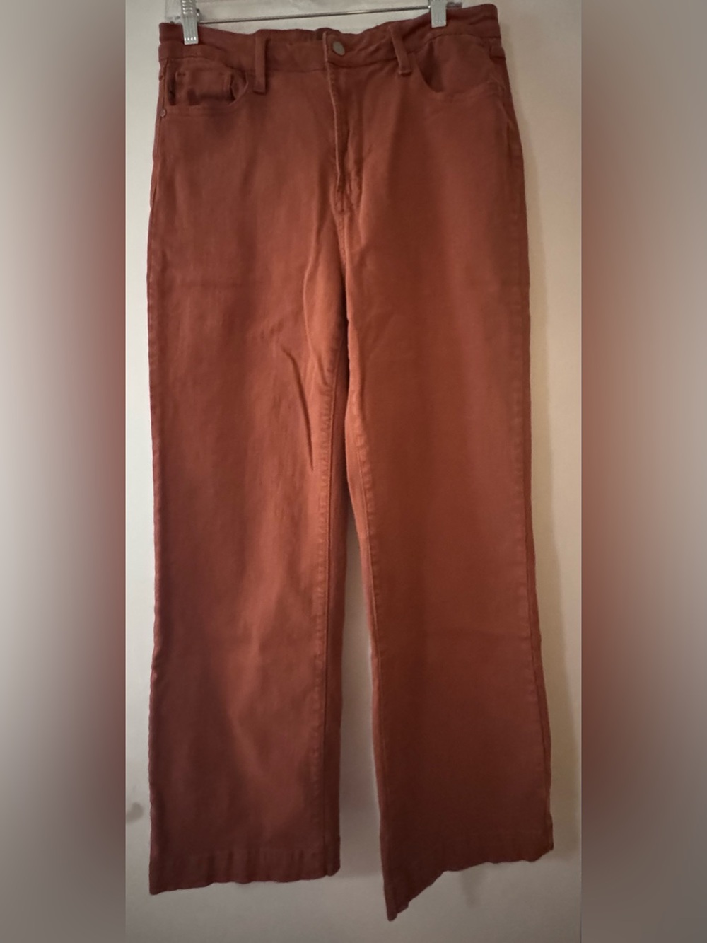 Judy Blue Rust Orange Wide Leg Jeans Size 13/31 Fall Denim